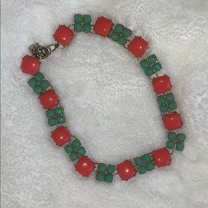 J. Crew Turquoise and Coral Necklace